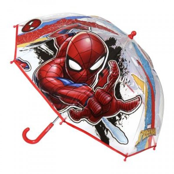 Lietsargis Spiderman rankinis permatomas 45 cm